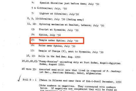 CIA Document Revives Mystery of Hidden Sphinx Chambers